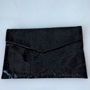 Snakeskin Black Clutch